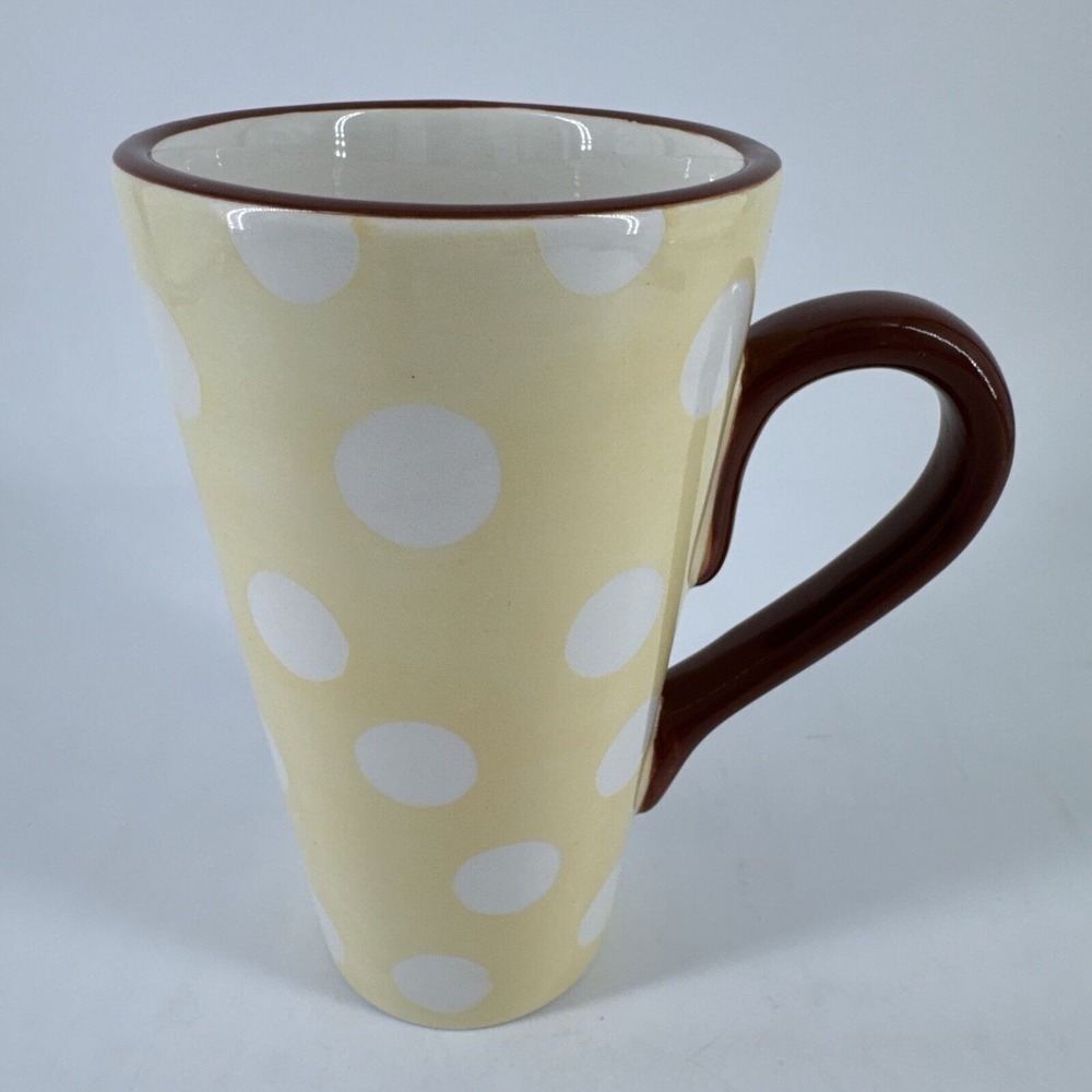 Latte Mug Dot‎ Crazy Paula Deen At Home 16 Oz Ceramic Coffee Hand Painted Tall